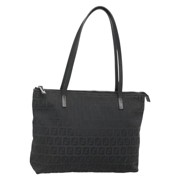 FENDI Zucchino Canvas Tote Bag Black - Picture 1 of 12